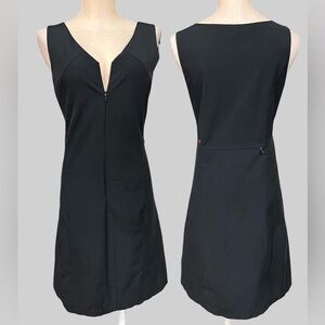 ZOZA black athletic 1/5 zip up dress